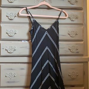 Black and White Striped Maxi